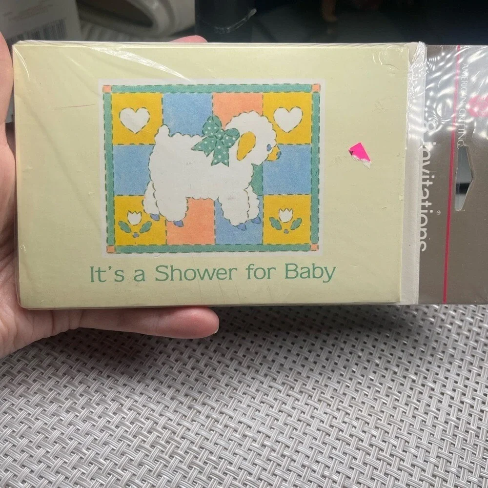 Baby Shower Invitations‎ with Lamb Design Vintage
